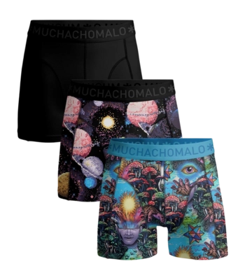 Boxer Shorts Muchachomalo Men Inner Outer Space Print/Print/Black (3-Pack)