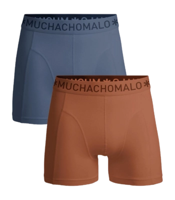 Boxer Muchachomalo Homme Solid Orange/Blue (Lot de 2)