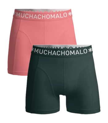 Boxer Muchachomalo Homme Uni Green/Pink (Lot de 2) 25