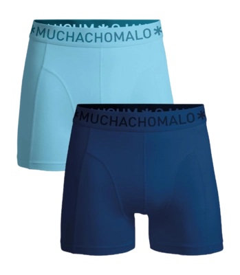 Boxer Muchachomalo Homme Uni Blue/Blue (Lot de 2) 25