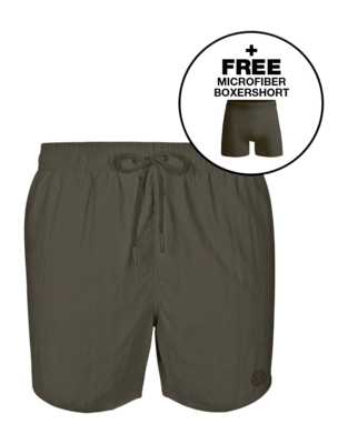 Swimming Trunks Muchachomalo Men Solid Army Green 25
