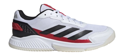 Padelschoen Adidas Men Courtquick Padel White Core Black Lucid Red