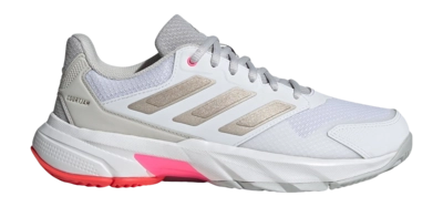 Tennisschoen Adidas Women Courtjam Control 3 Cloud White Iron Metallic Lucid Red