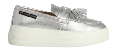 Fred de la Bretoniere Women Vajen Mocca Loafer Metallic Silver