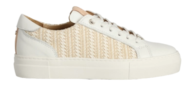 Baskets Fred de la Bretoniere Femme Storm Luca Sneaker Raffia Whit