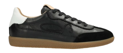 Fred de la Bretoniere Women Pearl Sign Sneaker Snake Black White