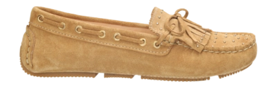 Fred de la Bretoniere Women Billy Indy Moccasin Suede Light Cognac