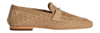 Fred de la Bretoniere Women Jolien Loafer Woven Suede Taupe