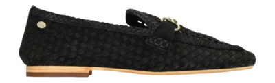 Fred de la Bretoniere Women Jolien Loafer Woven Suede Black