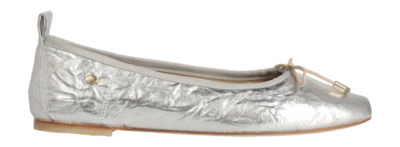 Fred de la Bretoniere Women Idris Balletto Ballerina Crunch Metallic Silver