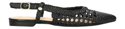 Fred de la Bretoniere Damen Elenora Sling Slingback Woven Leather Black