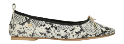 Ballerines Fred de la Bretoniere Femme Idris Balletto Ballerines Imprimé Python Lt Black White