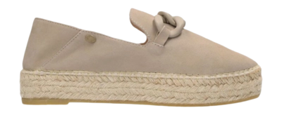 Fred de la Bretoniere Women June Chain Espadrille Suede Taupe