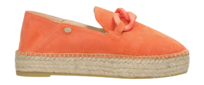 Fred de la Bretoniere Women June Chain Espadrille Suede Coral
