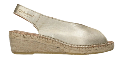 Fred de la Bretoniere Women Jamy Sling Espadrille Lt.Gold Leather Light Gold