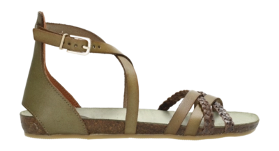 Fred de la Bretoniere Women Nadia Sandal Vachetta Woven Taupe