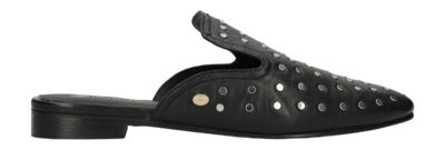 Fred de la Bretoniere Women Elia Stud Slipper Leather Black