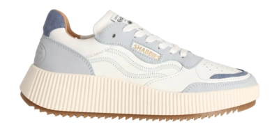 Shabbies Amsterdam Women Chavi Ziggi Sneaker Nubuck White Light Blue