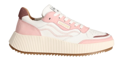 Shabbies Amsterdam Women Chavi Ziggi Sneaker Nubuck White Pink