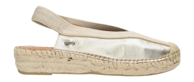 Shabbies Amsterdam Women Palma Ki Sling Espadrille Metallic Silver