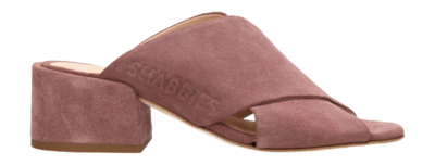 Shabbies Amsterdam Women Wayona Cross Slipper Suede Old Pink