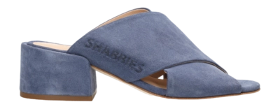 Shabbies Amsterdam Women Wayona Cross Slipper Suede Jeans Blue