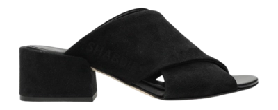 Shabbies Amsterdam Women Wayona Cross Slipper Suede Black