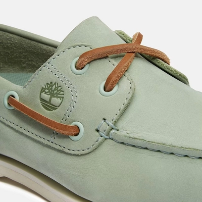 8---Classic-Boat-Shoe-for-Women-in-Light-Green (2)