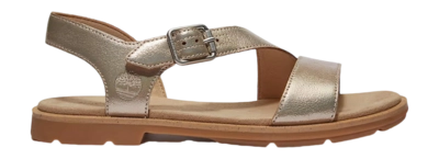 Timberland Women Calista Bay Backstrap Sandal Gold Metallic