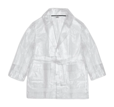 Regenjas RAINS Unisex Snake Short Overcoat Transparent