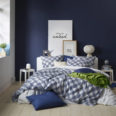 Dekbedovertrek MOODIT Odil Andor Cosmic Cobalt Katoen