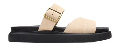 Slipper Clarks Aristella Mule Damen Ecru / Black
