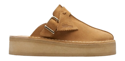 Pantoufles Clarks Originals Women Trek Wedge Mule Mid Tan