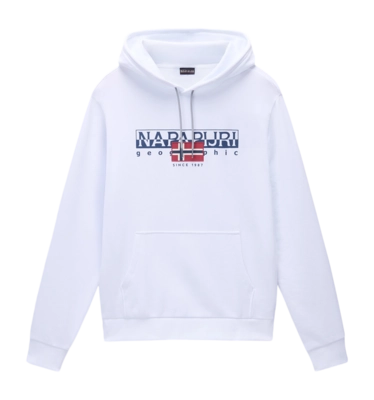 Pull à Capuche Napapijri Homme Aylmer Bright White