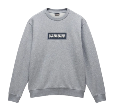 Jumper Napapijri Men Box Logo Crew Medium Grey Melange 25