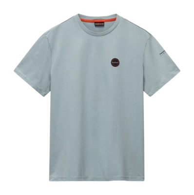 T-Shirt Napapijri Badge SS Herren Green Mil