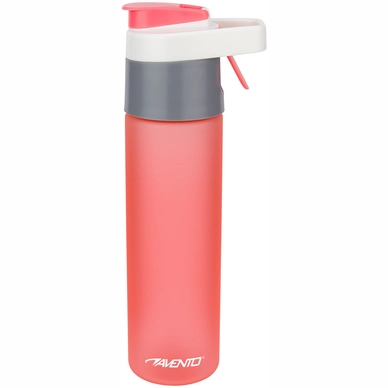 Wasserrflasche Avento Spray 0,6L Rosa Weiß Grau