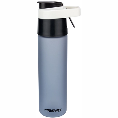 Wasserflasche Avento Spray 0,6L Black White Grey