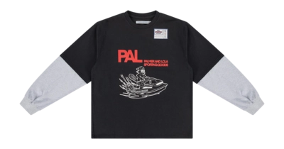 Langarmshirt PAL Sporting Goods River Rats Double Sleeve Herren Kaviar