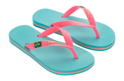 Slipper Ipanema Kids Classic Brasil Blue Pink 14