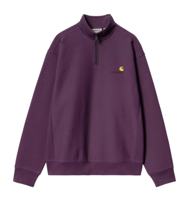 Pull Carhartt WIP Unisexe Half-Zip American Script Huckleberry