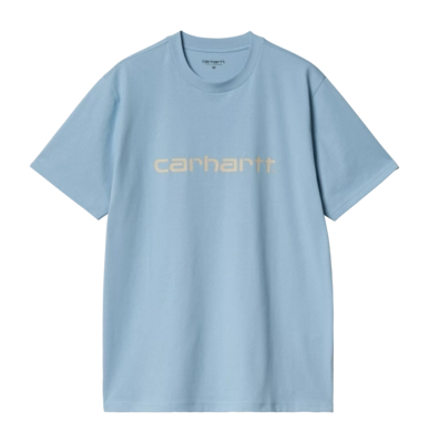 T-Shirt Carhartt WIP Unisex S/S Script Bluebird / Fleur De Sel