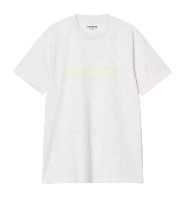 T-Shirt Carhartt WIP Unisex S/S Script Ash Heather / Luft Grün