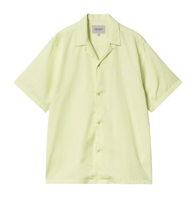 Chemise Carhartt WIP Unisexe S/S Delray Air Green / White