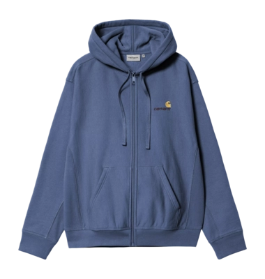 Jacke Carhartt WIP Unisex Hooded American Script Blue Iris