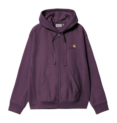 Jacket Carhartt WIP Unisex Hooded American Script Huckleberry