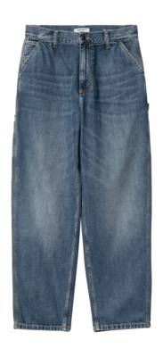 Pants Carhartt WIP Women Brandon Single Knee Blue Dark Used Wash