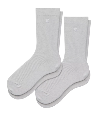 Socks Carhartt WIP Unisex Madison Ash Heather / White (2-Pack)