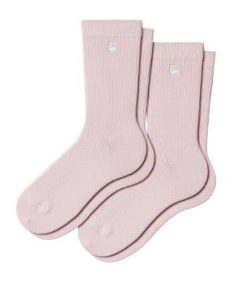 Socken Carhartt WIP Madison Unisex Air Pink / White (2er-Set)