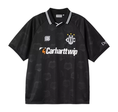 T-Shirt Carhartt WIP Unisex S/S Hartt's Football Heart Train Jacquard Black